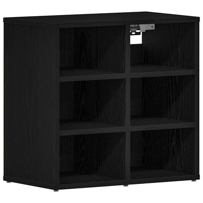 Schuhschrank mit Regal 2 pcs Schwarze Eiche 52 x 30 x 50.5 cm