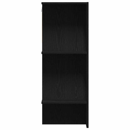Flurschrank mit Regal Schwarz Eichen-Optik 97,5 x 37 x 99 cm