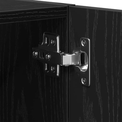 Wandschrank Schwarz Eichen-Optik 60 x 30 x 60 cm Holzwerkstoff