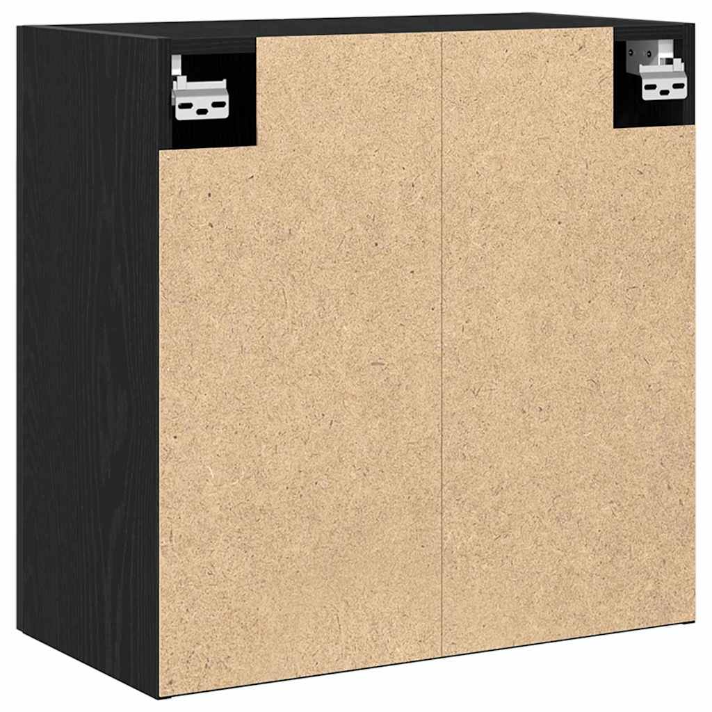 Wandschrank Schwarz Eichen-Optik 60 x 30 x 60 cm Holzwerkstoff