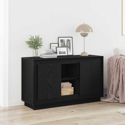 Sideboard Schwarz Eichen-Optik 102 x 35 x 60 cm Holzwerkstoff