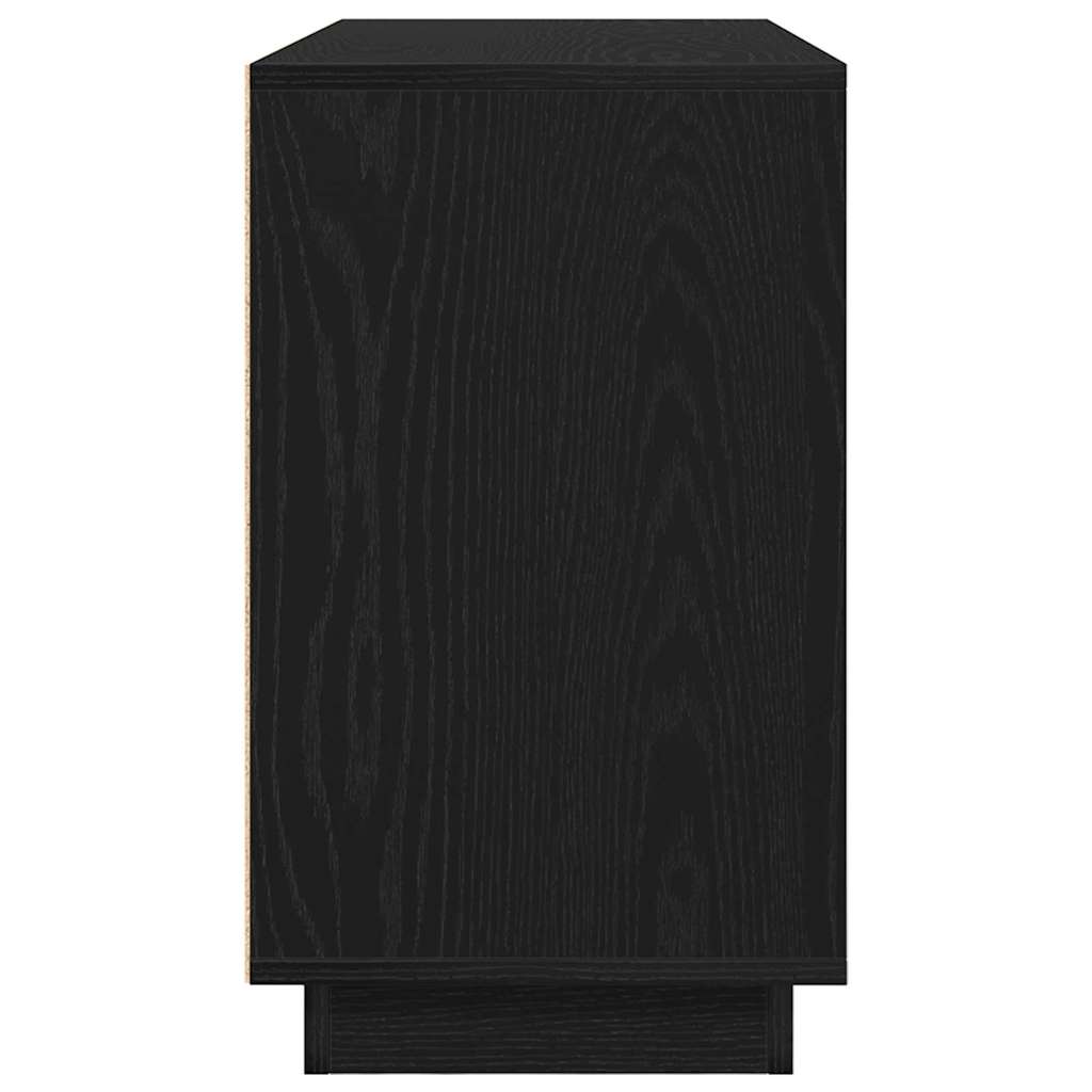 Sideboard Schwarz Eichen-Optik 102 x 35 x 60 cm Holzwerkstoff
