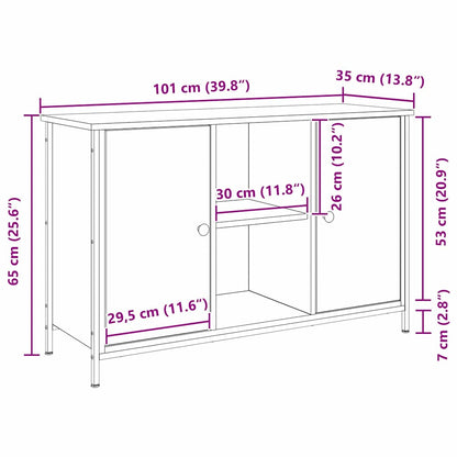TV-Schrankset Altholz 101 x 35 x 65 cm Holzwerkstoff