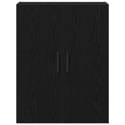 Wandmontierter Schrank Schwarz Eichen-Optik 69,5 x 34 x 90 cm