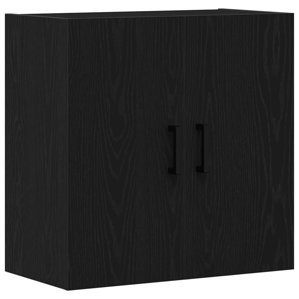 Wandmontierter Schrank Schwarz Eichen-Optik 60 x 31 x 60 cm