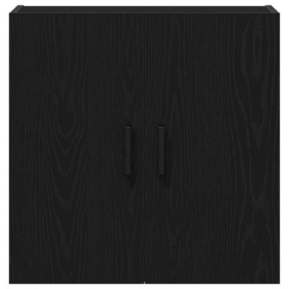 Wandmontierter Schrank Schwarz Eichen-Optik 60 x 31 x 60 cm