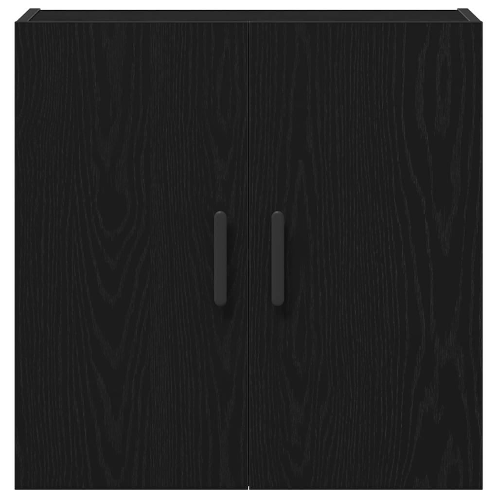 Wandmontierter Schrank Schwarz Eichen-Optik 60 x 31 x 60 cm