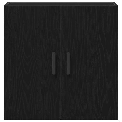 Wandmontierter Schrank Schwarz Eichen-Optik 60 x 31 x 60 cm