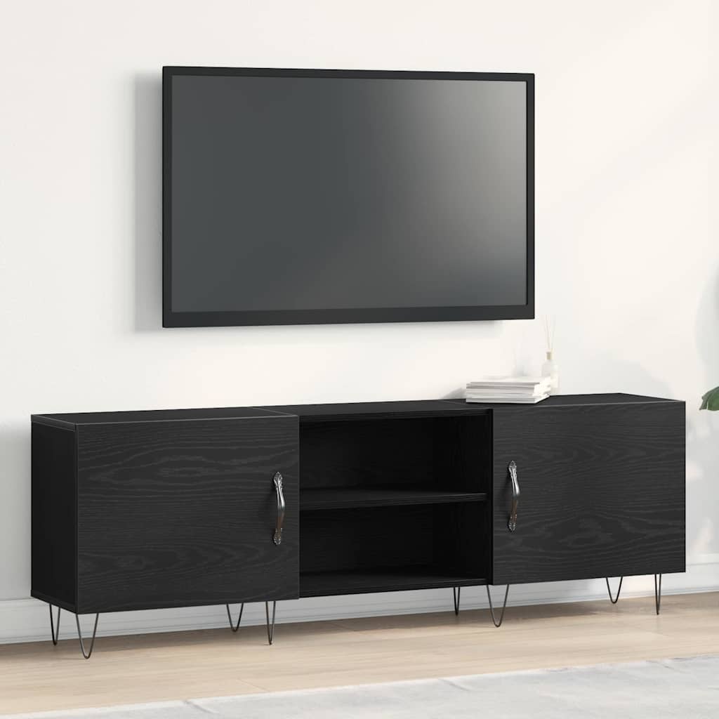 TV-Schrankset Schwarz Eichen-Optik 150 x 30 x 50 cm