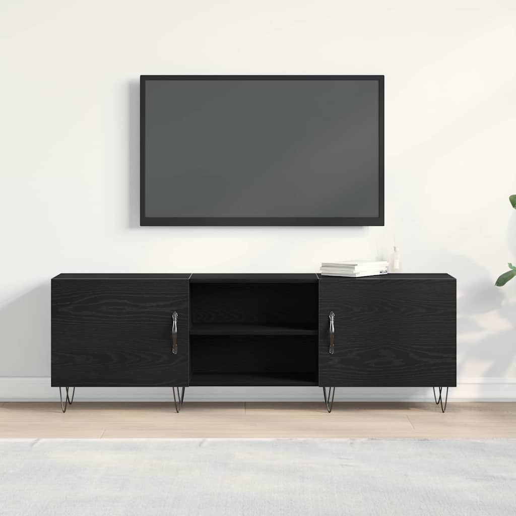 TV-Schrankset Schwarz Eichen-Optik 150 x 30 x 50 cm