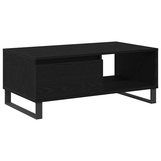 Couchtisch Schwarz Eichen-Optik 90 x 50 x 36,5 cm Holzwerkstoff