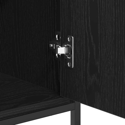 Sideboard Schwarz Eichen-Optik 70 x 30 x 80 cm Holzwerkstoff
