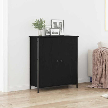 Sideboard Schwarz Eichen-Optik 70 x 30 x 80 cm Holzwerkstoff