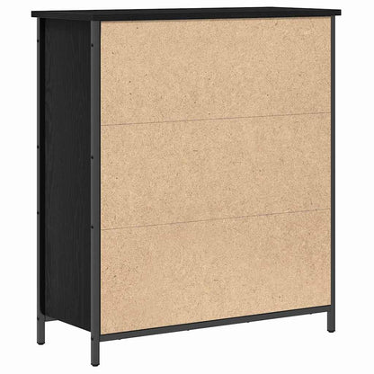 Sideboard Schwarz Eichen-Optik 70 x 30 x 80 cm Holzwerkstoff