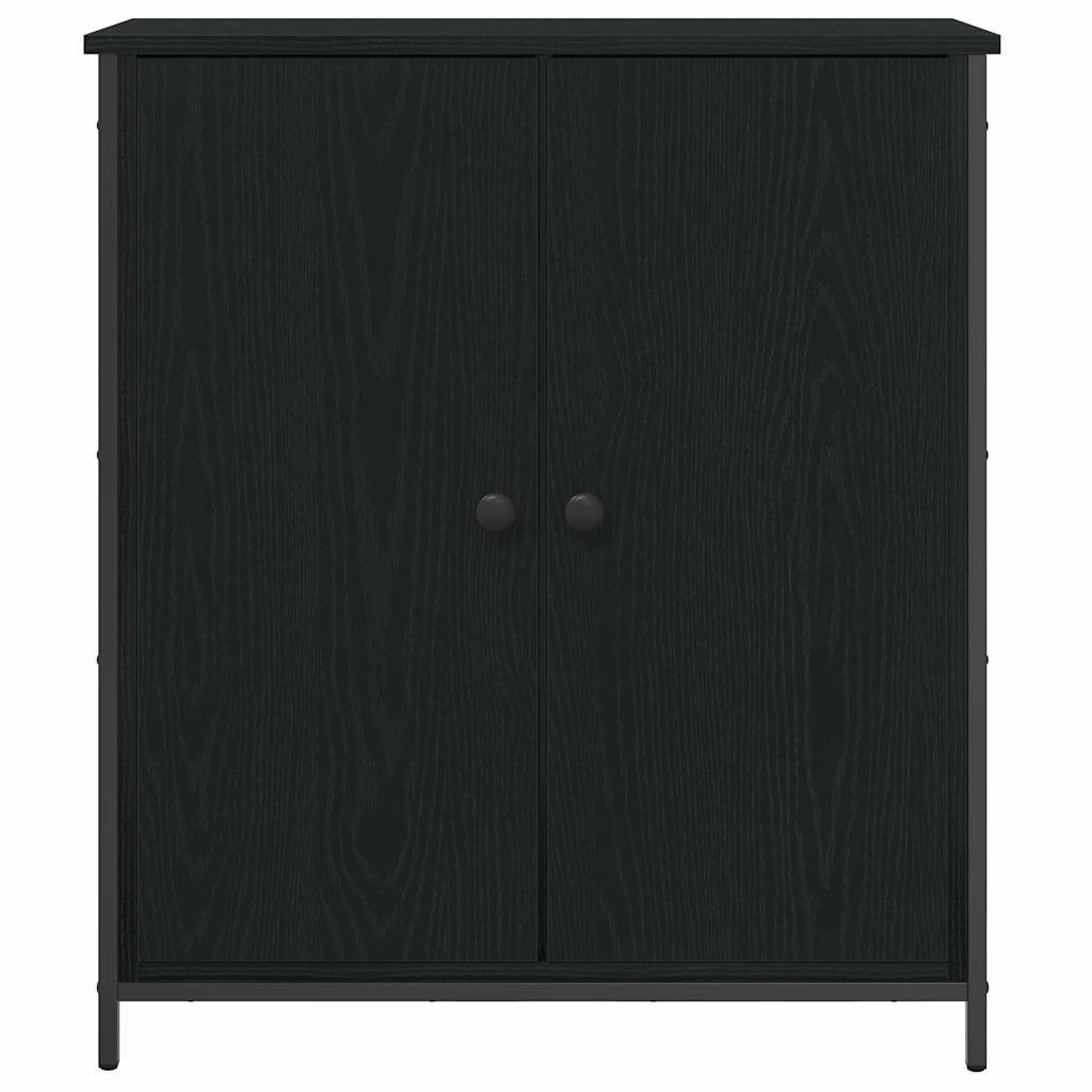 Sideboard Schwarz Eichen-Optik 70 x 30 x 80 cm Holzwerkstoff