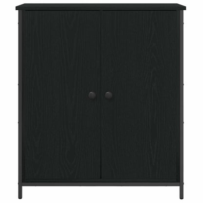 Sideboard Schwarz Eichen-Optik 70 x 30 x 80 cm Holzwerkstoff