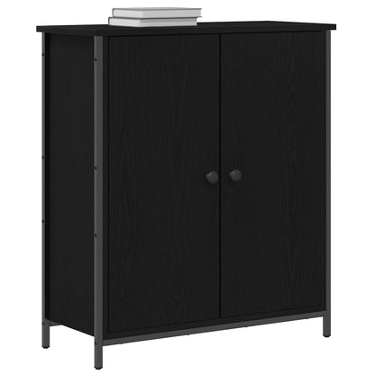 Sideboard Schwarz Eichen-Optik 70 x 30 x 80 cm Holzwerkstoff