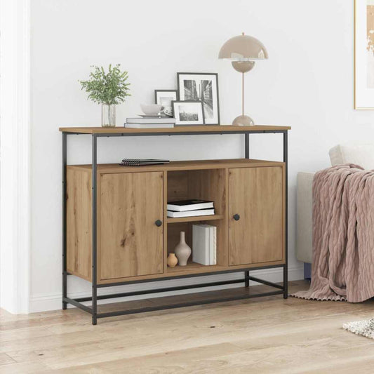 Sideboard Artisan-Eiche 100 x 35 x 80 cm Holzwerkstoff