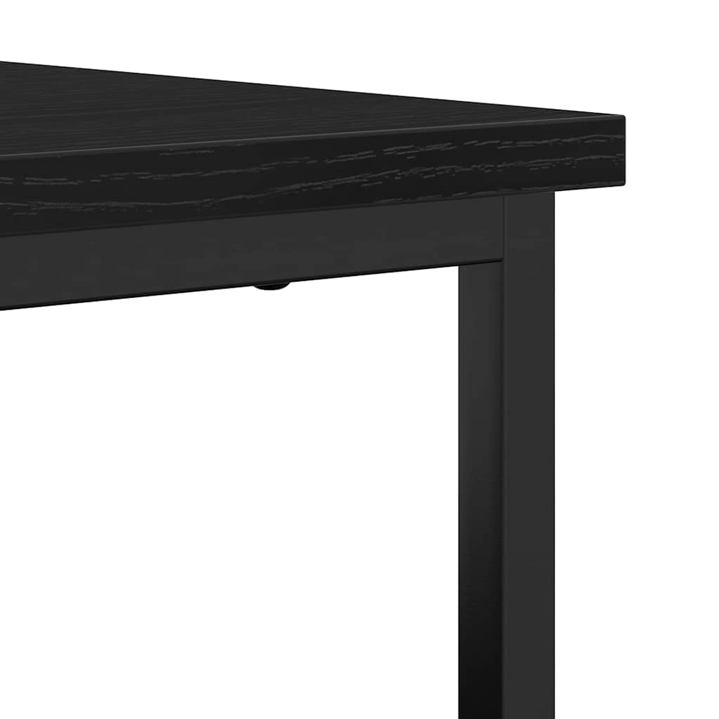 Sideboard Schwarz Eichen-Optik 100 x 35 x 80 cm Holzwerkstoff