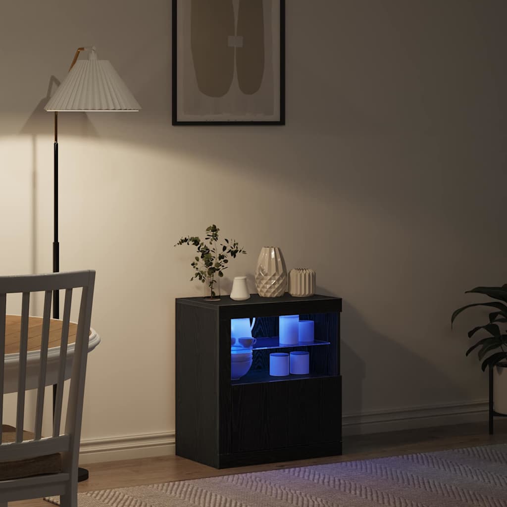 Sideboard Schwarz 60,5 x 37 x 67 cm Holzwerkstoff