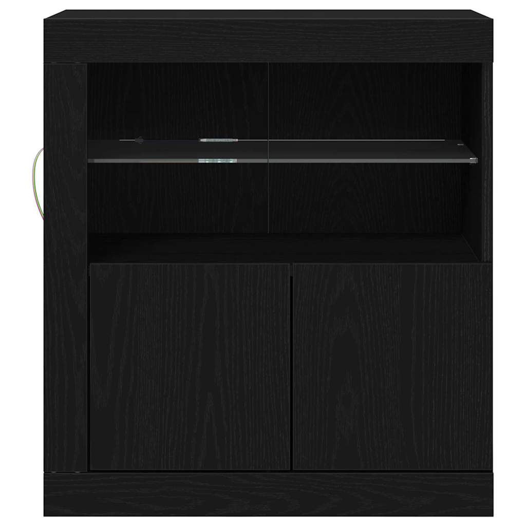 Sideboard Schwarz 60,5 x 37 x 67 cm Holzwerkstoff