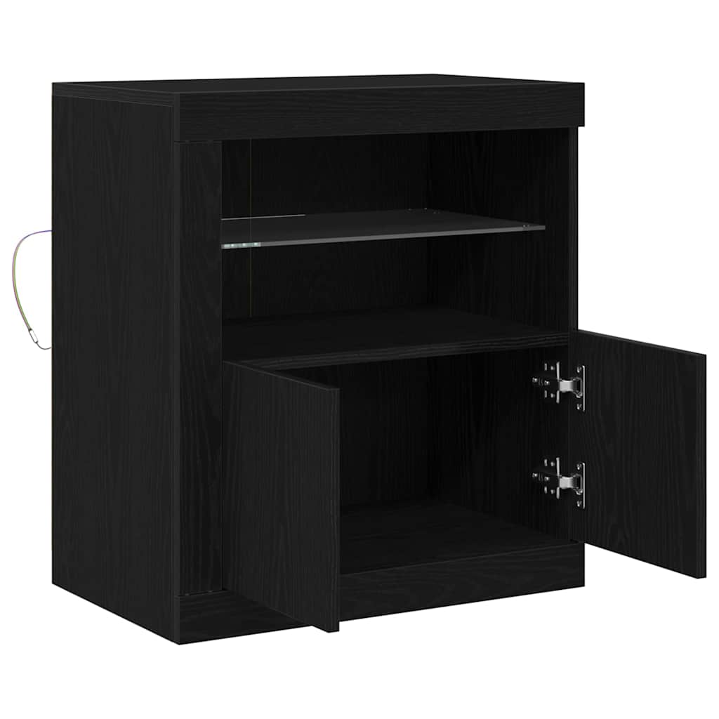 Sideboard Schwarz 60,5 x 37 x 67 cm Holzwerkstoff