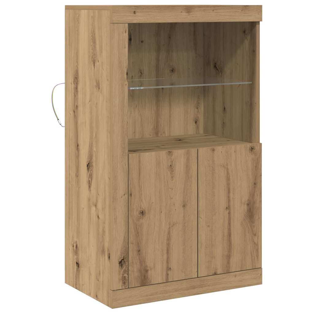 Beistellschrank Eiche handwerklich 60,5 x 37 x 100 cm