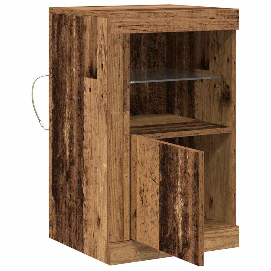 Beistellschrank 2 pcs Altholz 41 x 37 x 67 cm Holzwerkstoff