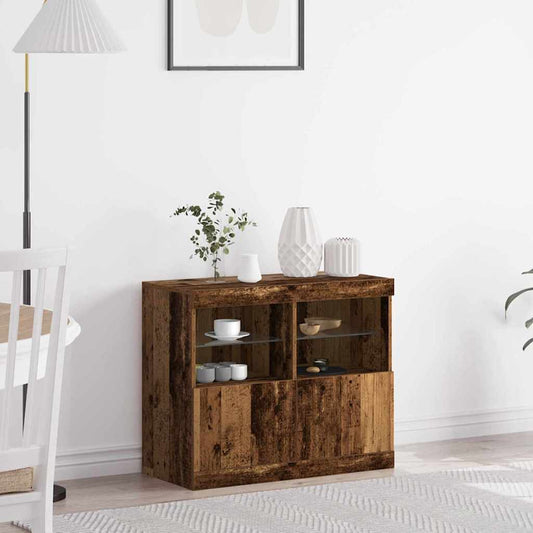 Sideboard Braun 81 x 37 x 67 cm Holzwerkstoff