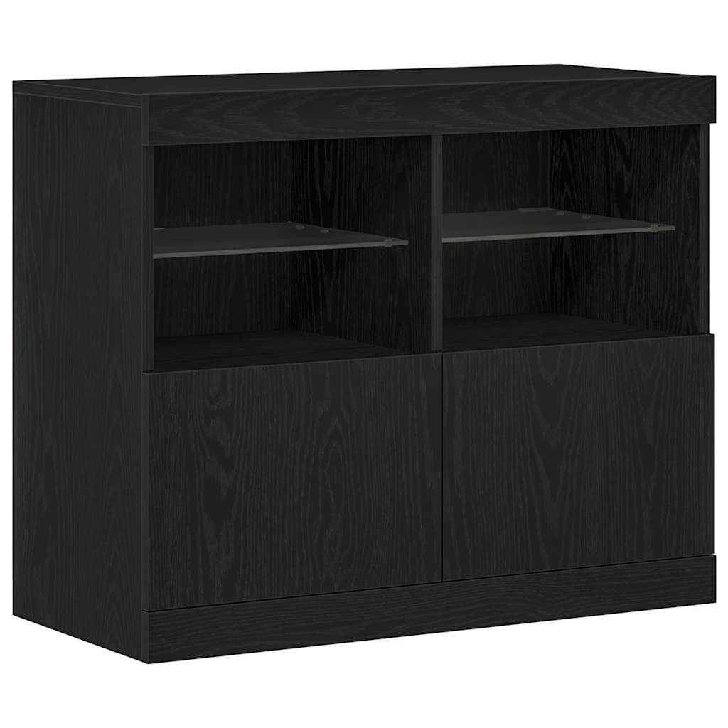 Sideboard Schwarz 81 x 37 x 67 cm Holzwerkstoff