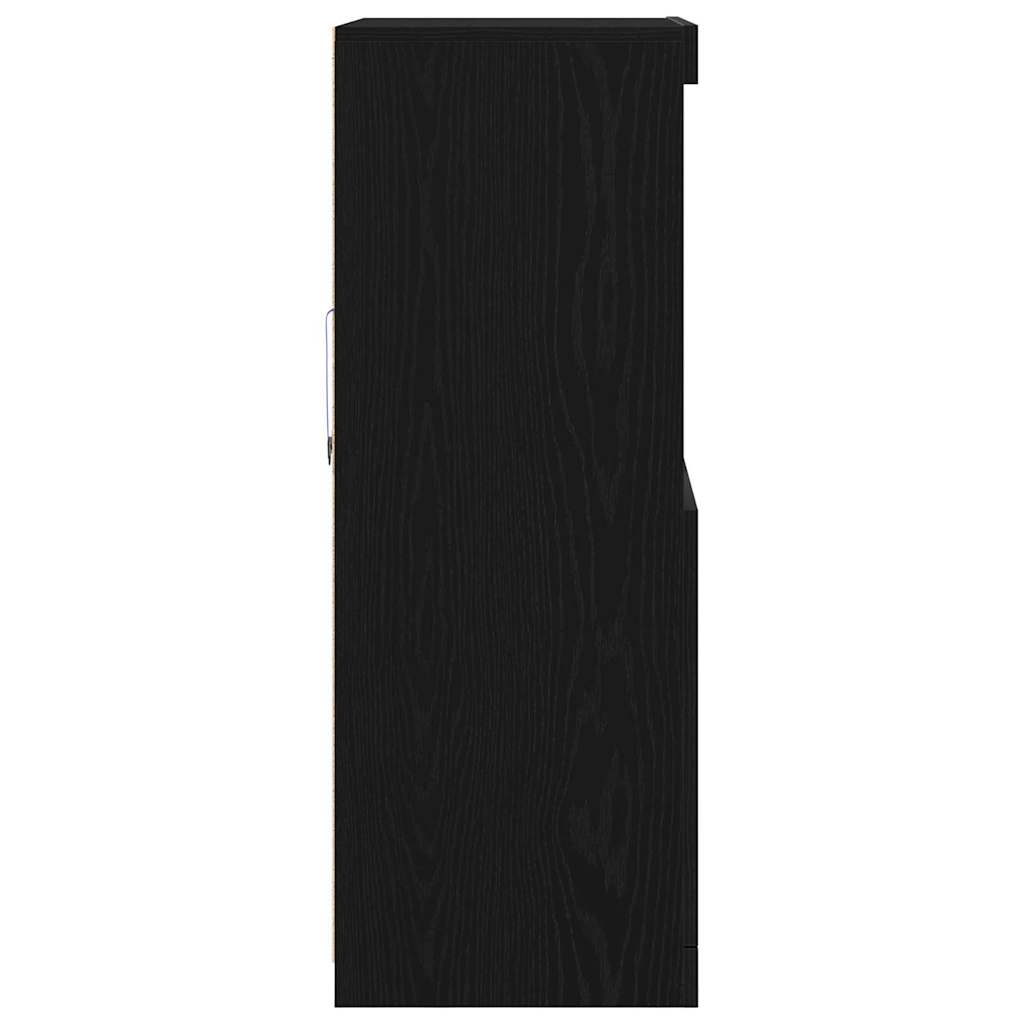 Sideboard Schwarz 60 x 37 x 100 cm Holzwerkstoff