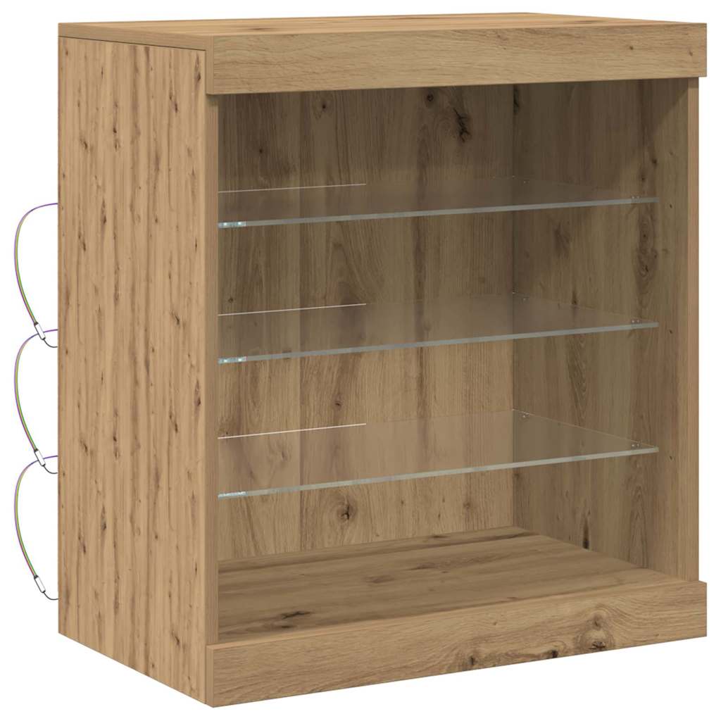 Sideboard Eiche handwerklich 60,5 x 37 x 67 cm Holzwerkstoff