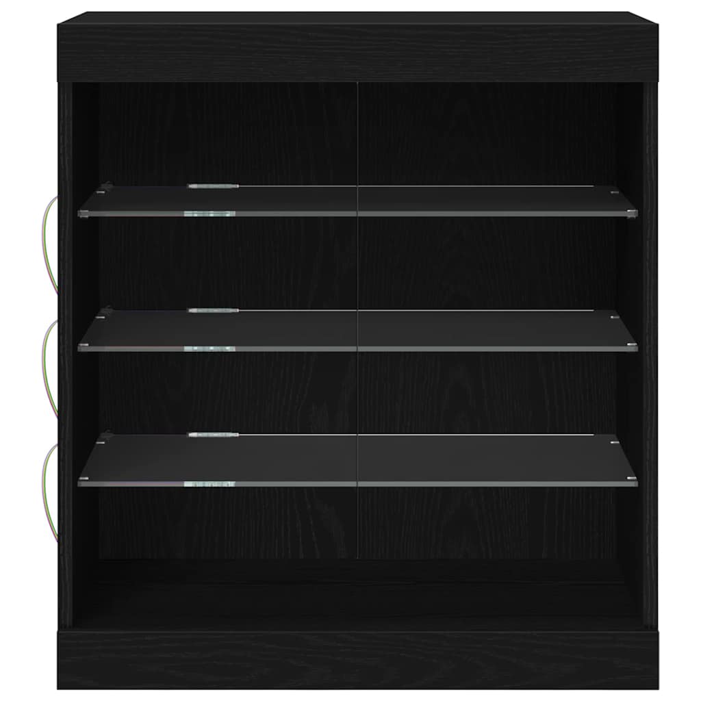 Sideboard Schwarze Eiche 60,5 x 37 x 67 cm Holzwerkstoff