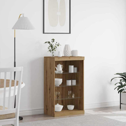 Sideboard Eiche handwerklich 60,5 x 37 x 100 cm Holzwerkstoff