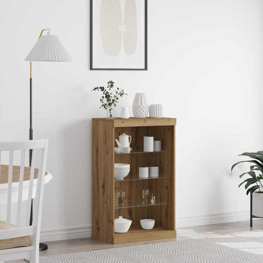Sideboard Eiche handwerklich 60,5 x 37 x 100 cm Holzwerkstoff