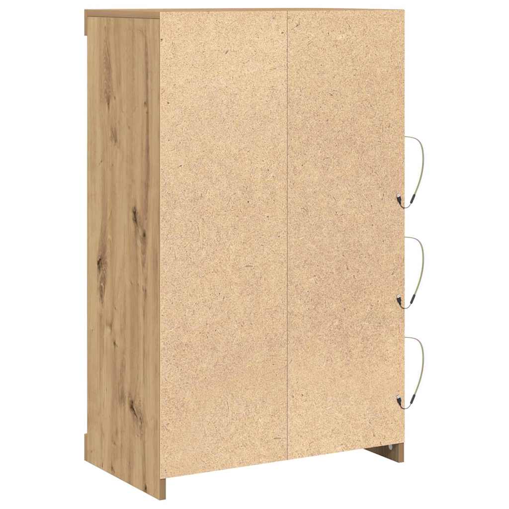 Sideboard Eiche handwerklich 60,5 x 37 x 100 cm Holzwerkstoff
