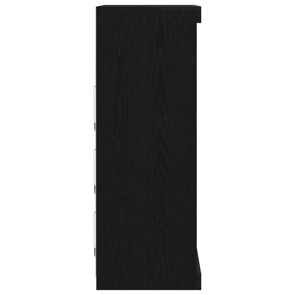 Sideboard Schwarze Eiche 60,5 x 37 x 100 cm Holzwerkstoff