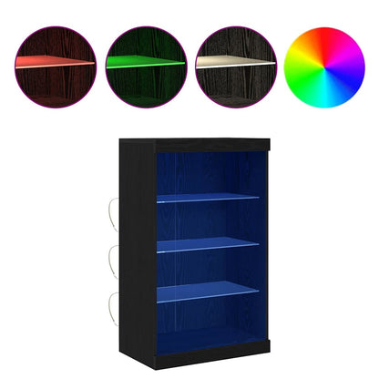 Sideboard Schwarze Eiche 60,5 x 37 x 100 cm Holzwerkstoff