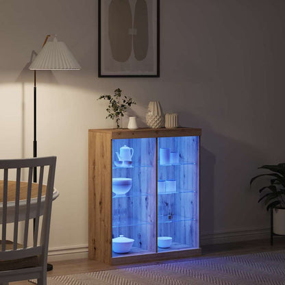 Sideboard Eiche handwerklich 41 x 37 x 100 cm Holzwerkstoff