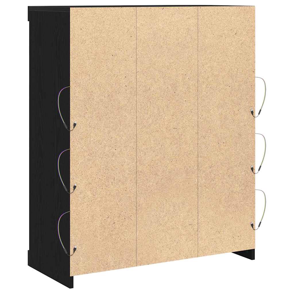 Sideboard Schwarze Eiche 41 x 37 x 100 cm Holzwerkstoff