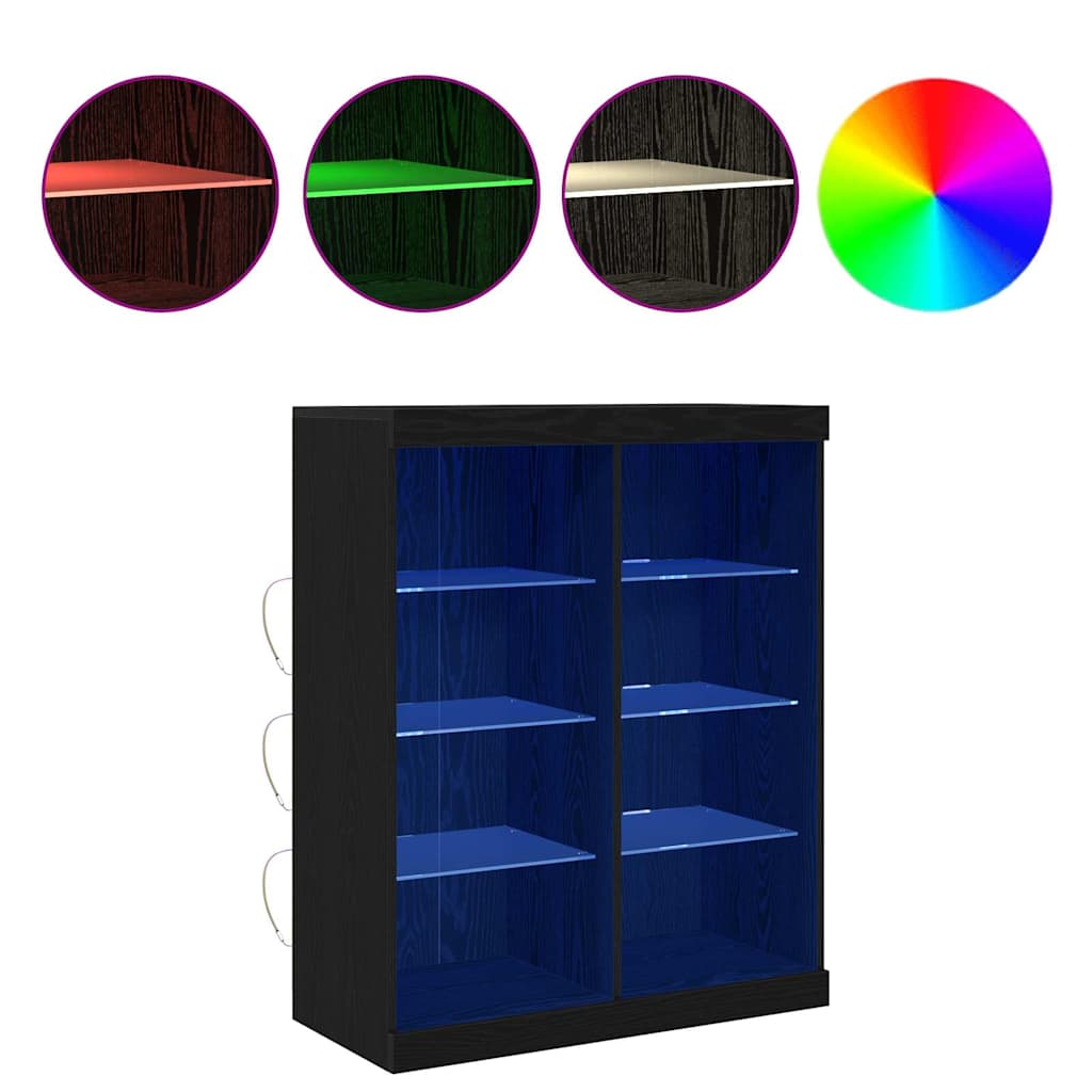 Sideboard Schwarze Eiche 41 x 37 x 100 cm Holzwerkstoff