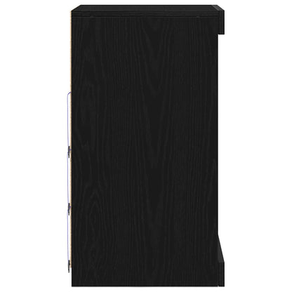 Sideboard Schwarz Eichen-Optik 41 x 37 x 67 cm Holzwerkstoff