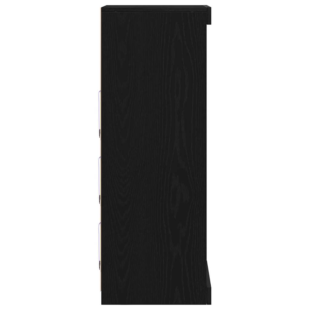 Sideboard Schwarze Eiche 41 x 37 x 100 cm Holzwerkstoff