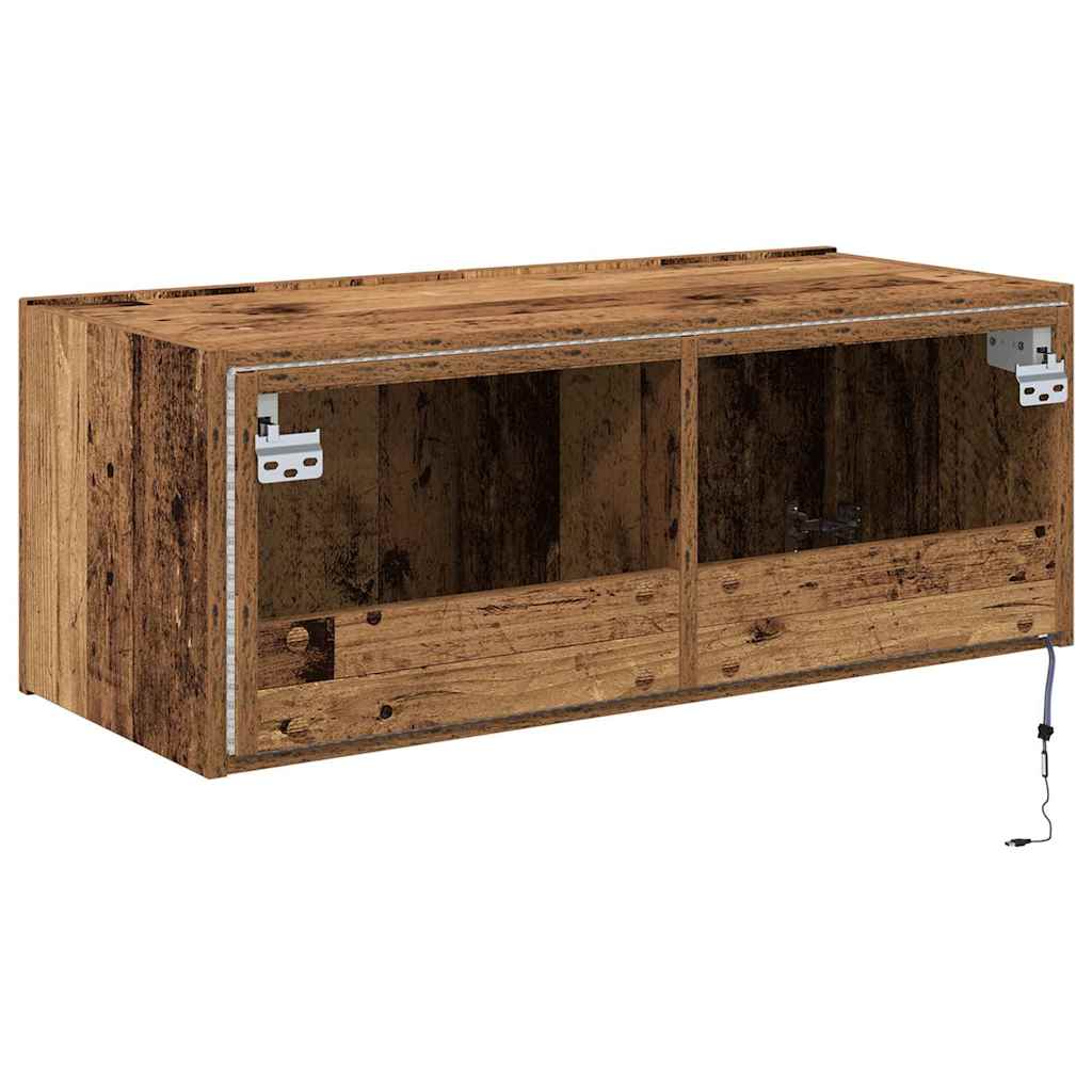 TV-Wandregal Wandmontiert Altholz 80 x 35 x 31 cm Holzwerkstoff