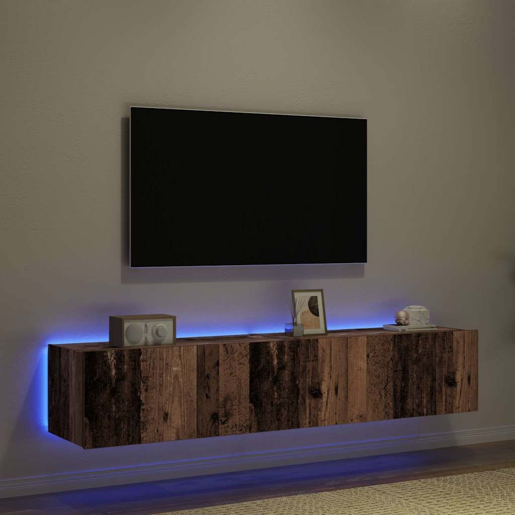 TV-Wandregal Wandmontiert Altholz 80 x 35 x 31 cm Holzwerkstoff