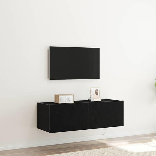 TV-Wandregal Schwarze Eiche 100 x 35 x 31 cm Holzwerkstoff