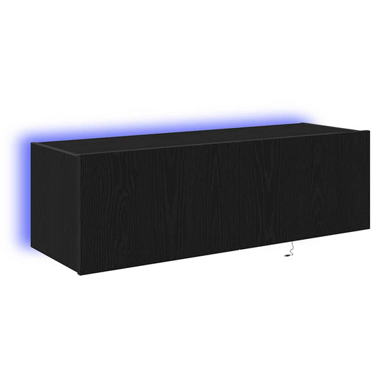 TV-Wandregal Schwarze Eiche 100 x 35 x 31 cm Holzwerkstoff