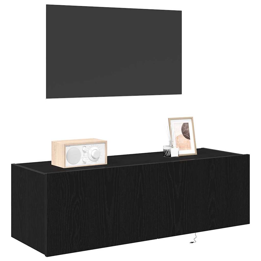TV-Wandregal Schwarze Eiche 100 x 35 x 31 cm Holzwerkstoff