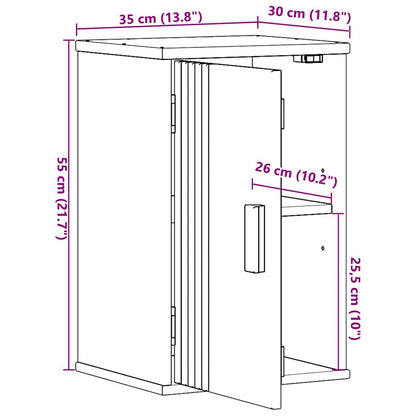 Badezimmer Schrank mit Regal Olden Braun 35 x 30 x 55 cm