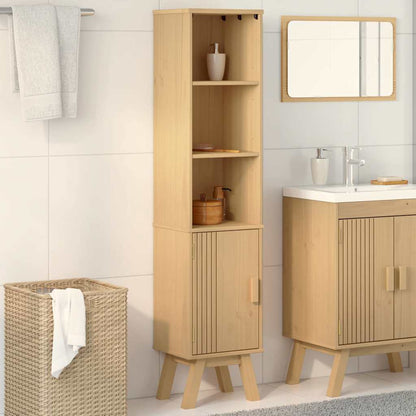 Badezimmer Schrank mit Regal Olden Braun 35 x 30 x 159 cm